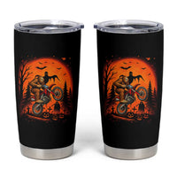 Bigfoot Dirt Bike Tumbler Cup Sasquatch Halloween Creepy Biker