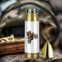Bigfoot Dirt Bike Bullet Tumbler Motocross Sasquatch Rock On Hand