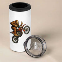 Bigfoot Dirt Bike 4 in 1 Can Cooler Tumbler Motocross Sasquatch Rock On Hand