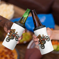 Bigfoot Dirt Bike 4 in 1 Can Cooler Tumbler Motocross Sasquatch Rock On Hand