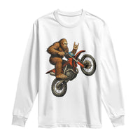 Bigfoot Dirt Bike Long Sleeve Shirt Motocross Sasquatch Rock On Hand - Wonder Print Shop