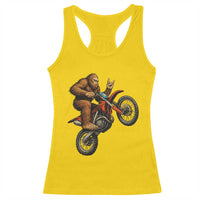Bigfoot Dirt Bike Racerback Tank Top Motocross Sasquatch Rock On Hand - Wonder Print Shop
