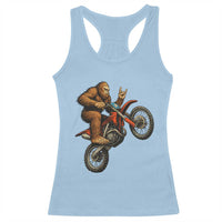 Bigfoot Dirt Bike Racerback Tank Top Motocross Sasquatch Rock On Hand - Wonder Print Shop