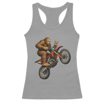 Bigfoot Dirt Bike Racerback Tank Top Motocross Sasquatch Rock On Hand - Wonder Print Shop