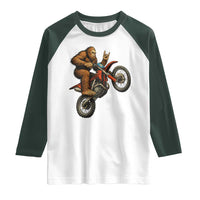 Bigfoot Dirt Bike Raglan Shirt Motocross Sasquatch Rock On Hand - Wonder Print Shop