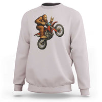 Bigfoot Dirt Bike Sweatshirt Motocross Sasquatch Rock On Hand - Wonder Print Shop