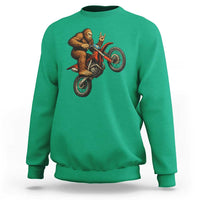 Bigfoot Dirt Bike Sweatshirt Motocross Sasquatch Rock On Hand - Wonder Print Shop