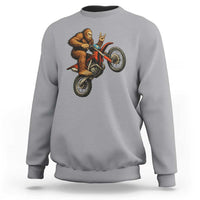 Bigfoot Dirt Bike Sweatshirt Motocross Sasquatch Rock On Hand - Wonder Print Shop