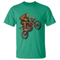 Bigfoot Dirt Bike T Shirt Motocross Sasquatch Rock On Hand - Wonder Print Shop