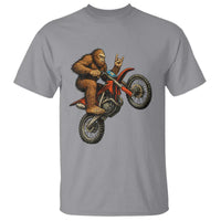 Bigfoot Dirt Bike T Shirt Motocross Sasquatch Rock On Hand - Wonder Print Shop