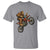 Bigfoot Dirt Bike T Shirt Motocross Sasquatch Rock On Hand - Wonder Print Shop