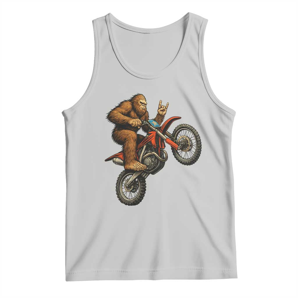 Bigfoot Dirt Bike Tank Top Motocross Sasquatch Rock On Hand - Wonder Print Shop
