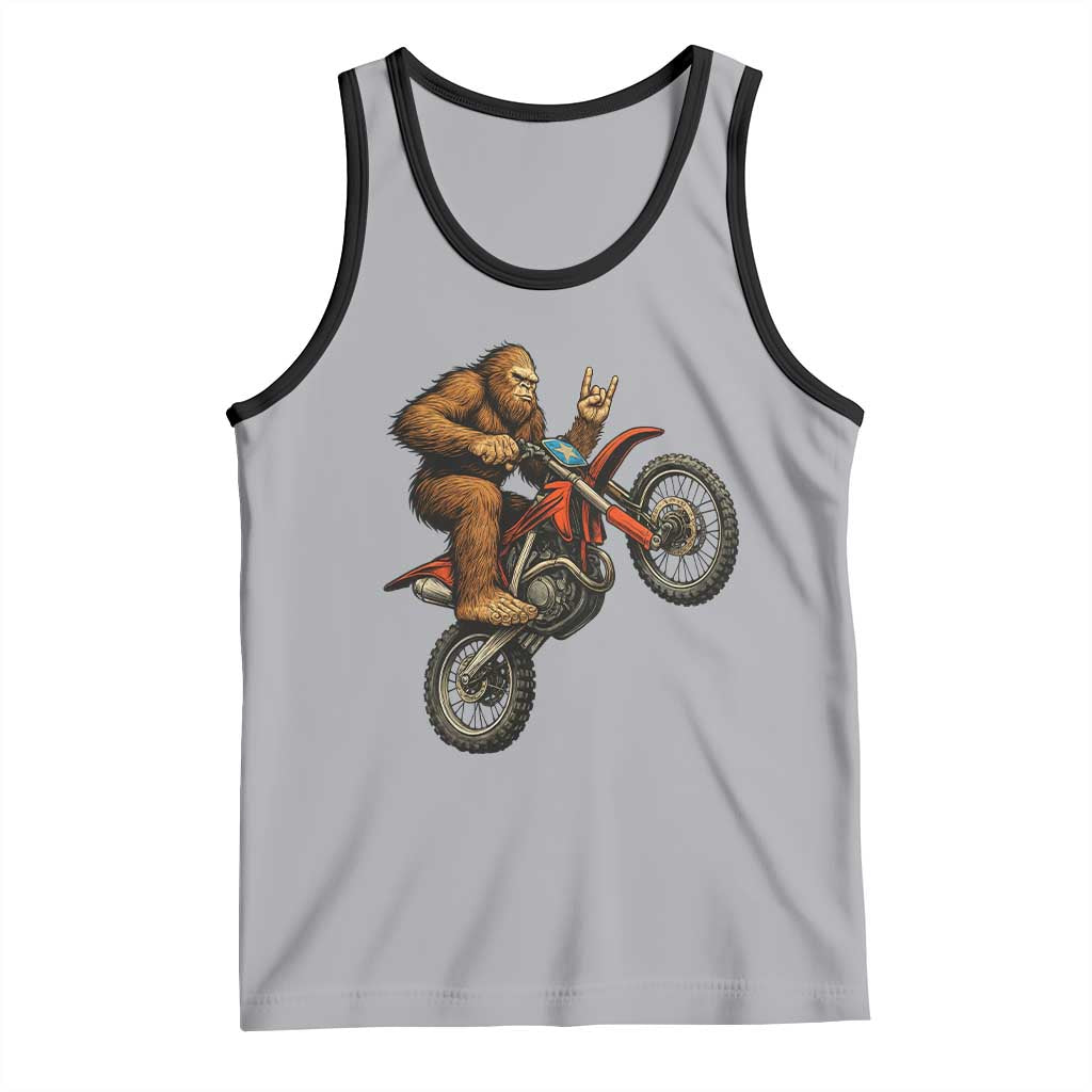 Bigfoot Dirt Bike Tank Top Motocross Sasquatch Rock On Hand - Wonder Print Shop