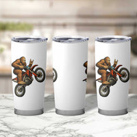Bigfoot Dirt Bike Tumbler Cup Motocross Sasquatch Rock On Hand