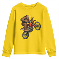 Bigfoot Dirt Bike Youth Sweatshirt Motocross Sasquatch Rock On Hand - Wonder Print Shop