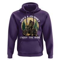 Motorcycle Bigfoot Sasquatch Hoodie Life Is A Journey Enjoy The Ride - Wonder Print Shop
