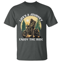 Motorcycle Bigfoot Sasquatch T Shirt Life Is A Journey Enjoy The Ride - Wonder Print Shop