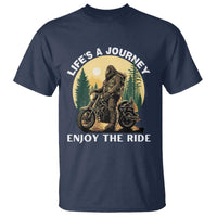 Motorcycle Bigfoot Sasquatch T Shirt Life Is A Journey Enjoy The Ride - Wonder Print Shop