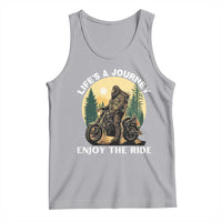 Motorcycle Bigfoot Sasquatch Tank Top Life Is A Journey Enjoy The Ride - Wonder Print Shop