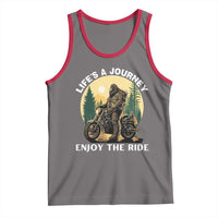 Motorcycle Bigfoot Sasquatch Tank Top Life Is A Journey Enjoy The Ride - Wonder Print Shop