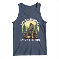Motorcycle Bigfoot Sasquatch Tank Top Life Is A Journey Enjoy The Ride - Wonder Print Shop