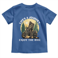 Motorcycle Bigfoot Sasquatch Toddler T Shirt Life Is A Journey Enjoy The Ride - Wonder Print Shop