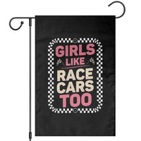 Racing Girl Garden Flag Girls Like Race Cars Too - Wonder Print Shop