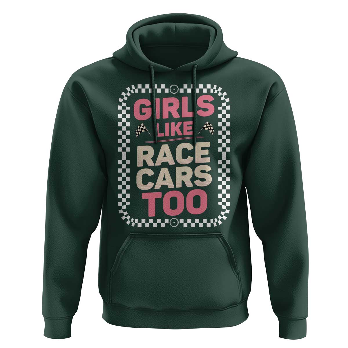 Racing Girl Hoodie Girls Like Race Cars Too - Wonder Print Shop
