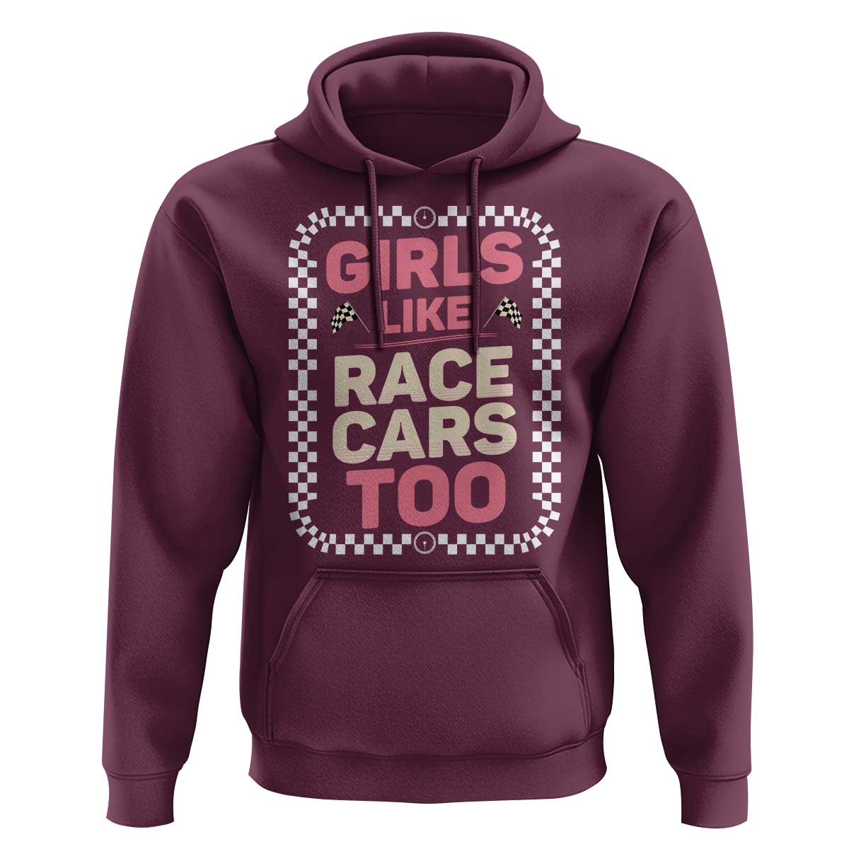 Racing Girl Hoodie Girls Like Race Cars Too - Wonder Print Shop