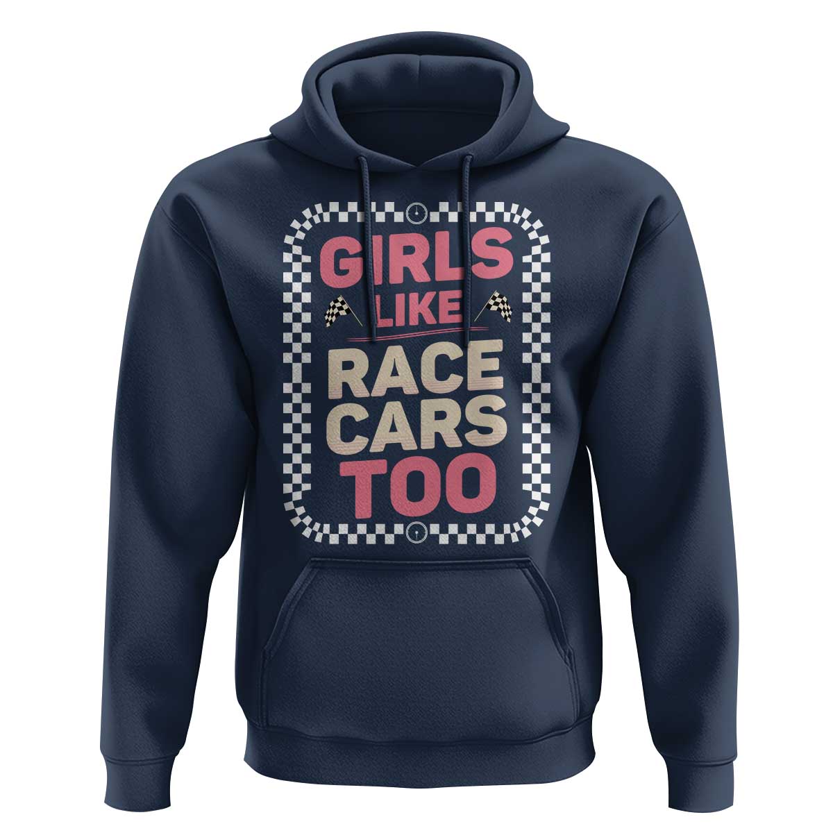 Racing Girl Hoodie Girls Like Race Cars Too - Wonder Print Shop