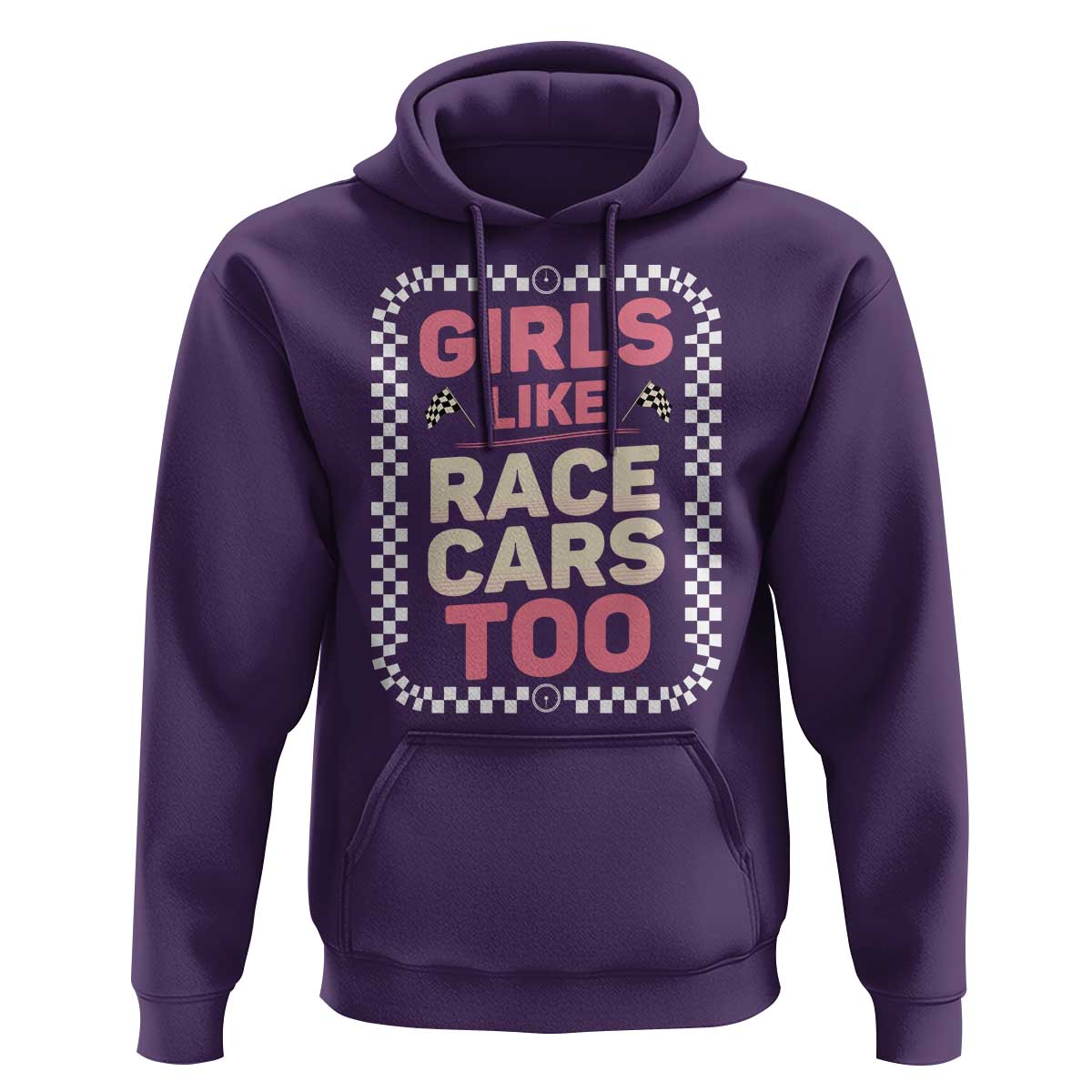 Racing Girl Hoodie Girls Like Race Cars Too - Wonder Print Shop
