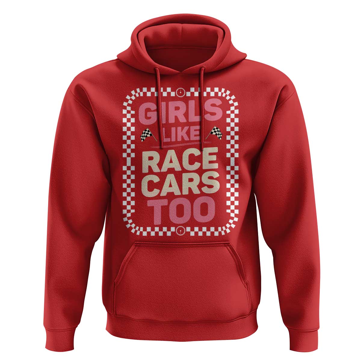 Racing Girl Hoodie Girls Like Race Cars Too - Wonder Print Shop