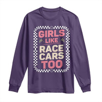 Racing Girl Long Sleeve Shirt Girls Like Race Cars Too - Wonder Print Shop