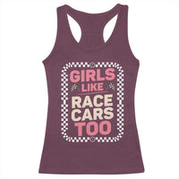 Racing Girl Racerback Tank Top Girls Like Race Cars Too - Wonder Print Shop