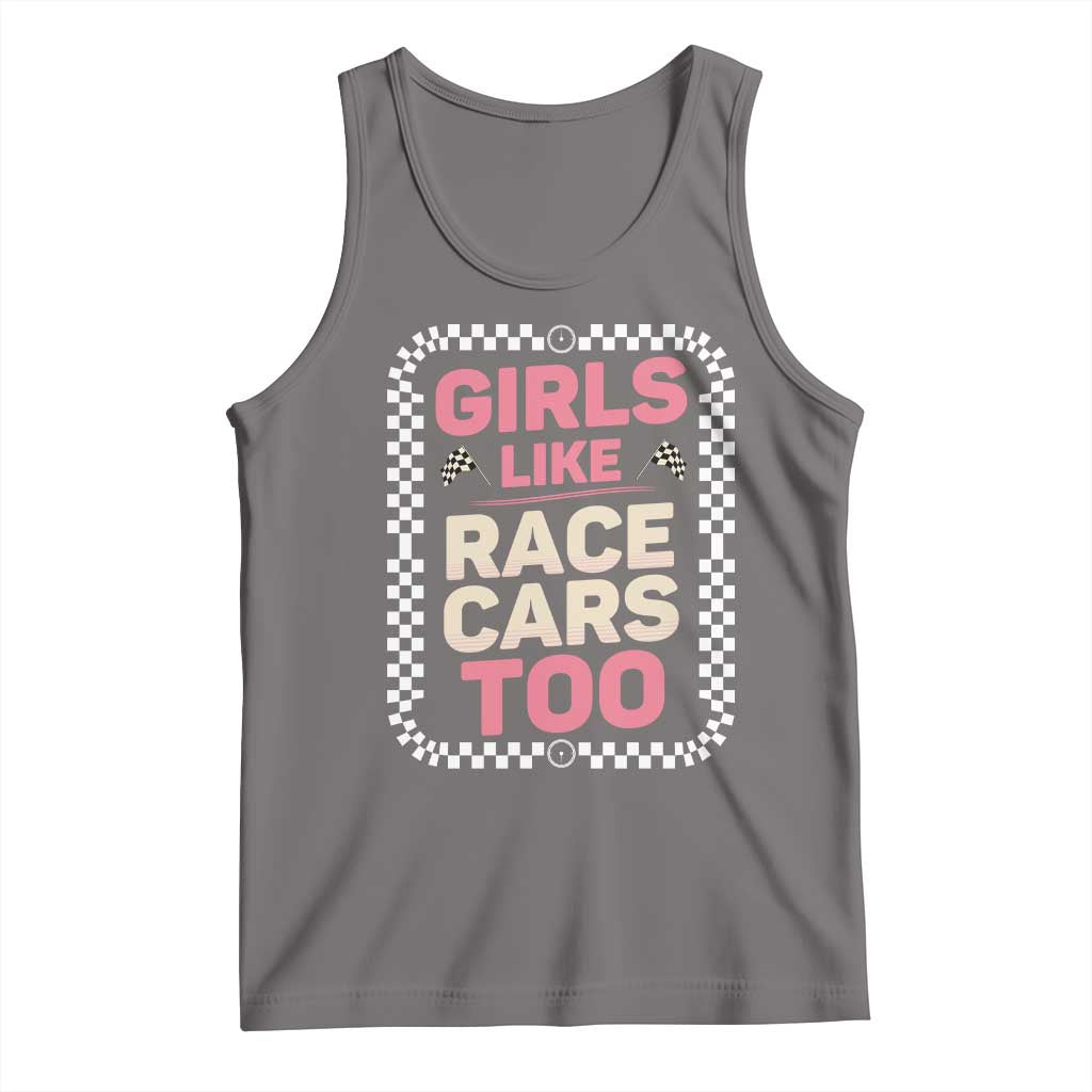 Racing Girl Tank Top Girls Like Race Cars Too - Wonder Print Shop