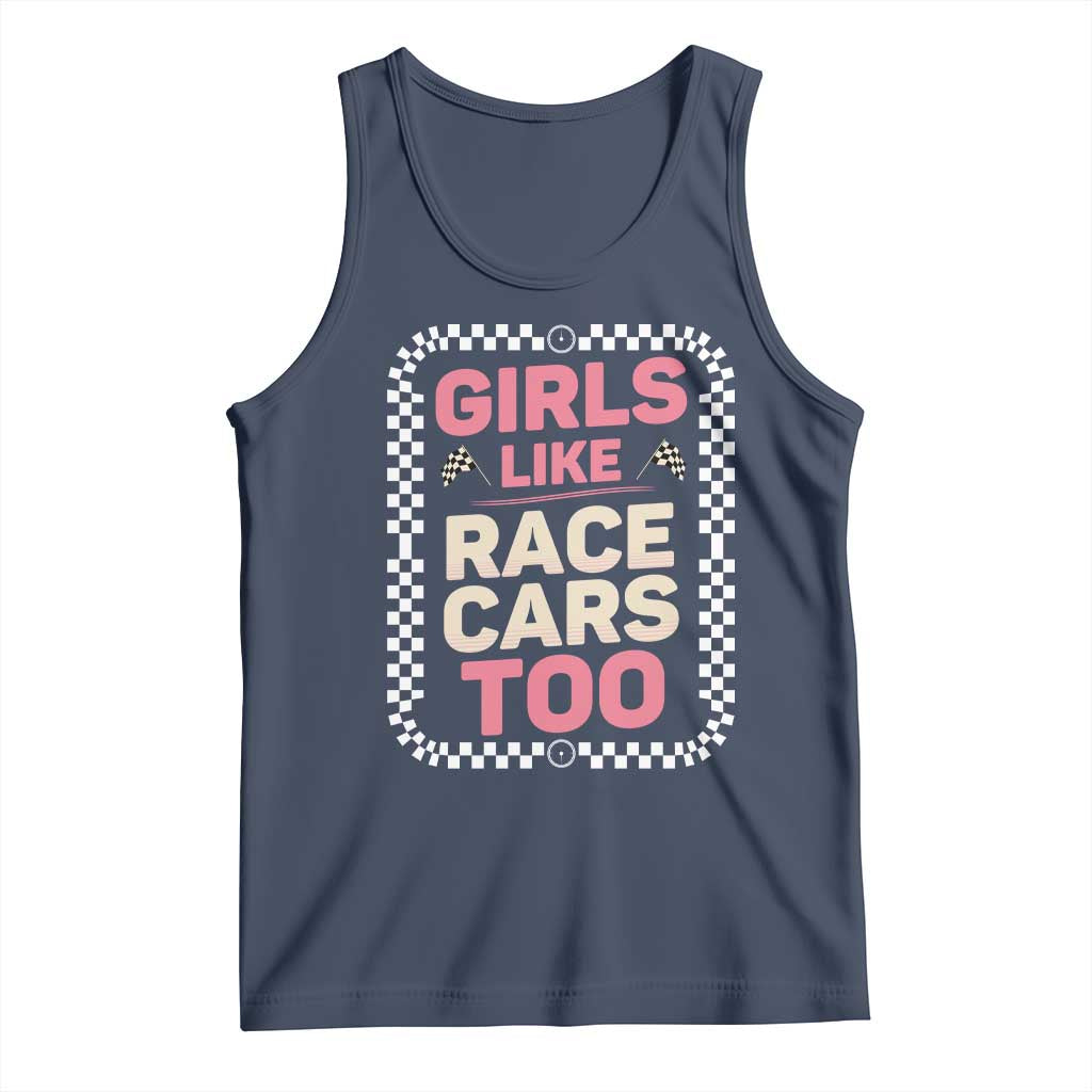 Racing Girl Tank Top Girls Like Race Cars Too - Wonder Print Shop