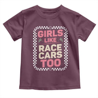 Racing Girl Toddler T Shirt Girls Like Race Cars Too - Wonder Print Shop