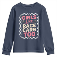 Racing Girl Youth Sweatshirt Girls Like Race Cars Too - Wonder Print Shop