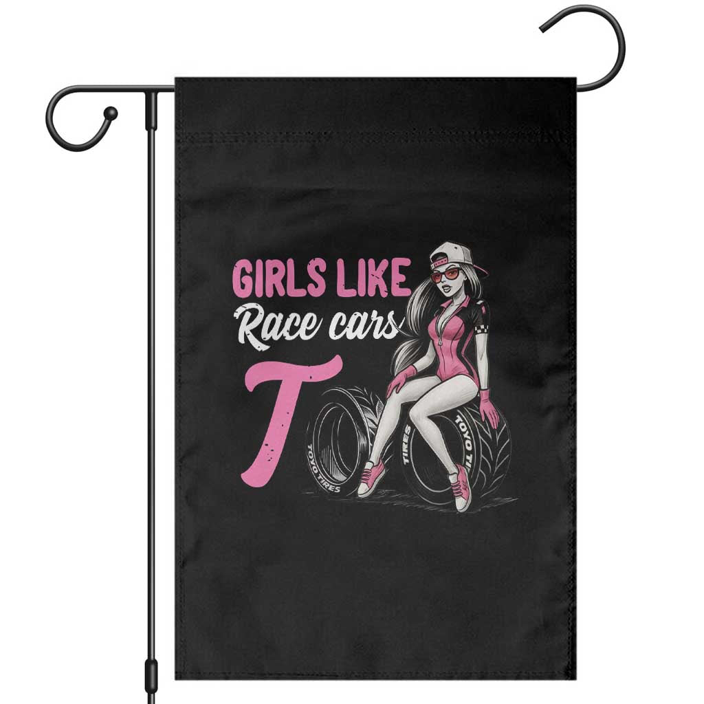 Racing Car Girl Garden Flag Girls Like Race Cars Too - Wonder Print Shop