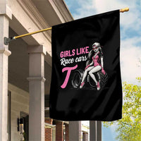 Racing Car Girl Garden Flag Girls Like Race Cars Too - Wonder Print Shop
