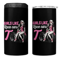 Racing Car Girl 4 in 1 Can Cooler Tumbler Girls Like Race Cars Too