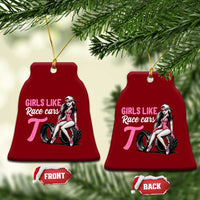 Racing Car Girl Ceramic Ornament Girls Like Race Cars Too - Wonder Print Shop