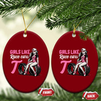 Racing Car Girl Ceramic Ornament Girls Like Race Cars Too - Wonder Print Shop