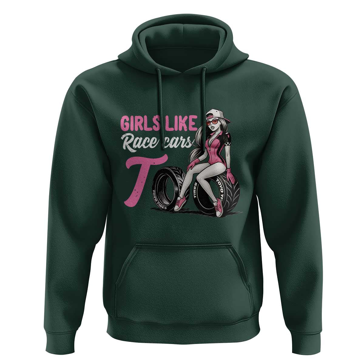 Racing Car Girl Hoodie Girls Like Race Cars Too - Wonder Print Shop