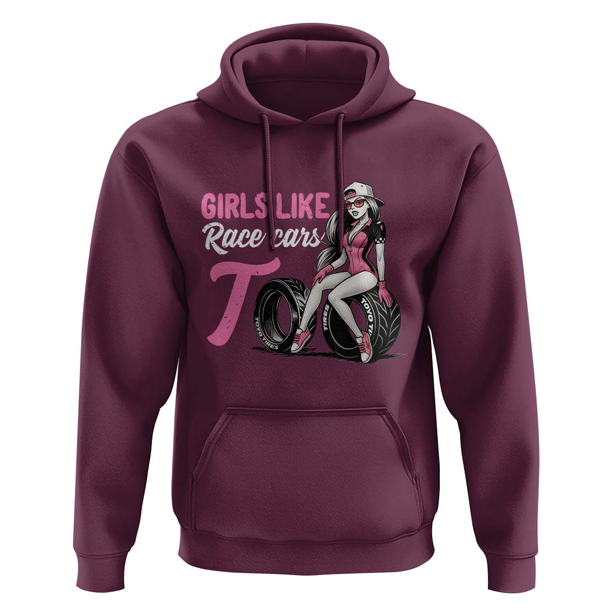 Racing Car Girl Hoodie Girls Like Race Cars Too - Wonder Print Shop