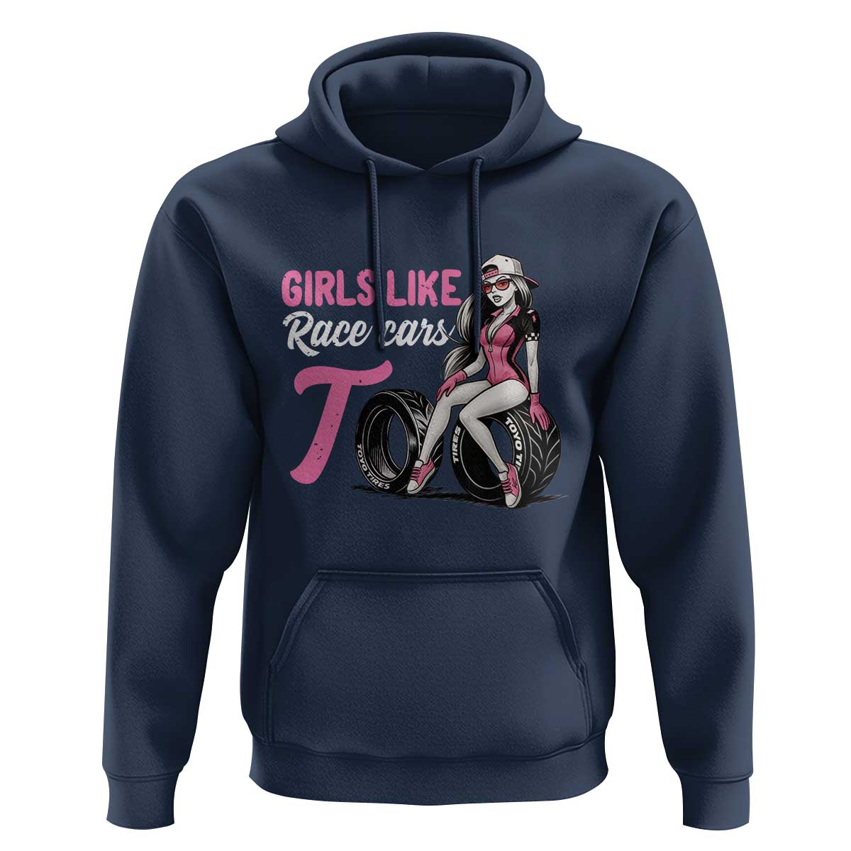 Racing Car Girl Hoodie Girls Like Race Cars Too - Wonder Print Shop