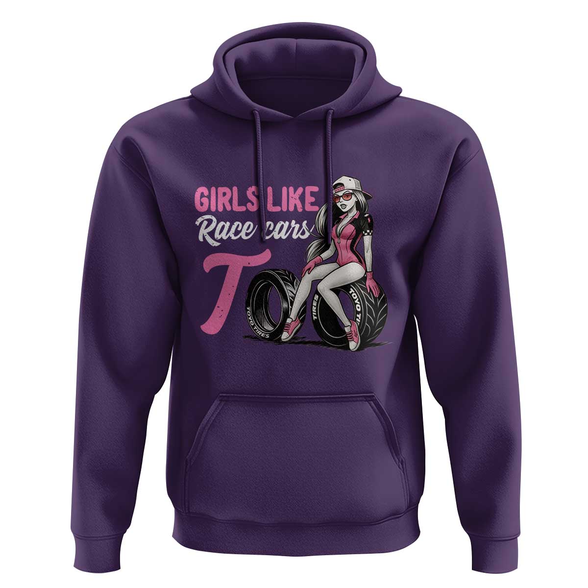 Racing Car Girl Hoodie Girls Like Race Cars Too - Wonder Print Shop