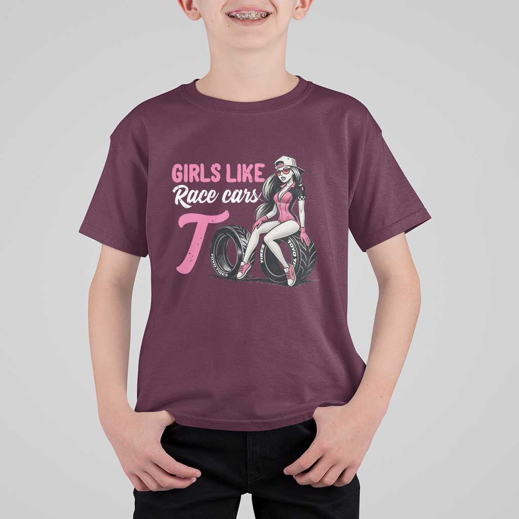 Racing Car Girl T Shirt For Kid Girls Like Race Cars Too - Wonder Print Shop
