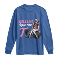 Racing Car Girl Long Sleeve Shirt Girls Like Race Cars Too - Wonder Print Shop