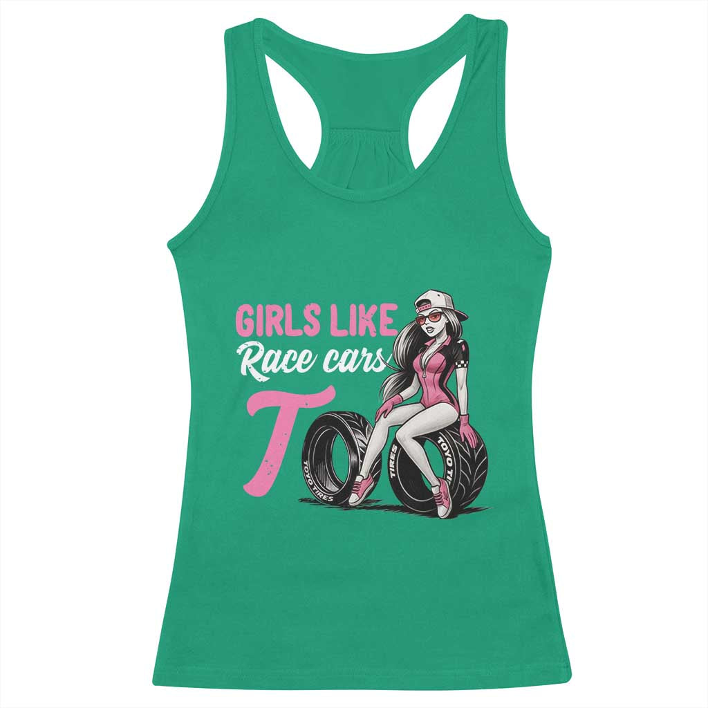 Racing Car Girl Racerback Tank Top Girls Like Race Cars Too - Wonder Print Shop